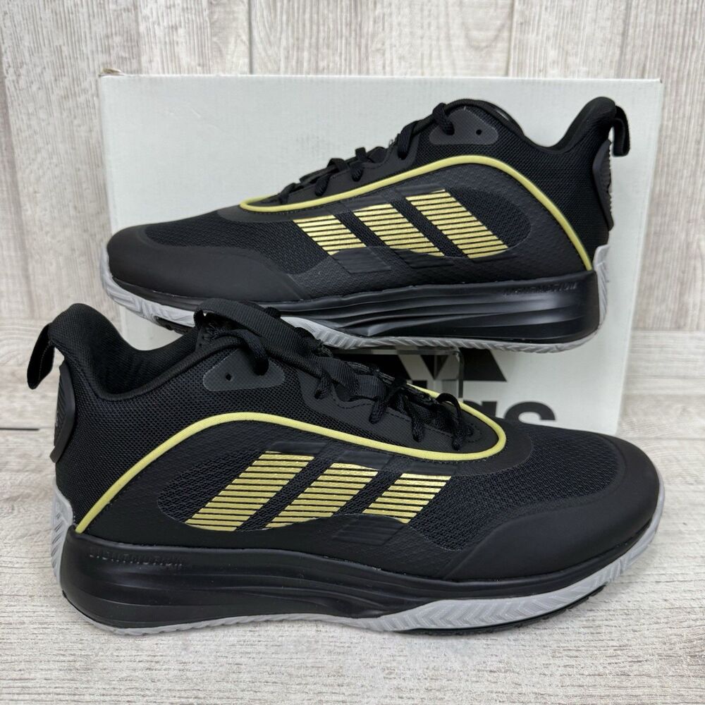 Adidas Own the Game 3.0 Black Gold Basketball Men’s Sz 11.5 Sneakers IF4566 New